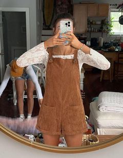 brown corduroy overalls