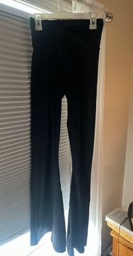 Black Crossover Flare Leggings