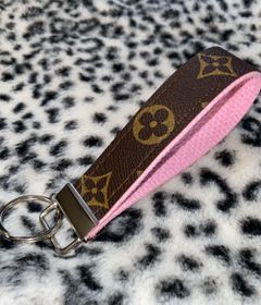 Repurposed Upcycled Keychain Wristlet Keyring Key Fob 