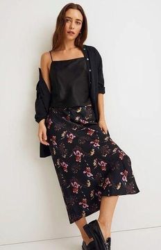 NWT The Layton Midi Slip Skirt in Floral Cupro-Blend Size 10 Sold out on website