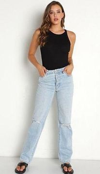 Rolla's Classic Straight High Rise Distressed Jeans - 28