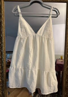 White Linen Dress Small