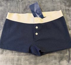 Navy Ribbed Shorts