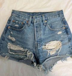 Denim Distressed Shorts