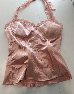 Pink Corset Charlotte Russe Medium Hour Glass Burlesque Bustier Y2k G0785