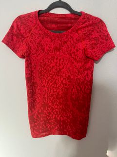 Red Printed  Swiftly Tech Shirt