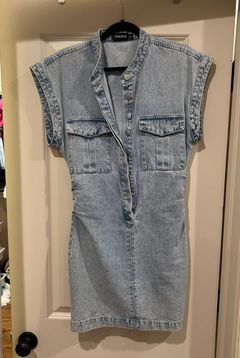 Denim Button Dress