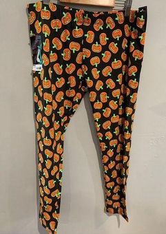 No Boundaries HALLOWEEN Ankle Leggings--XLarge(Juniors) NEW Black  w/Pumpkins Size XL - $10 New With Tags - From Todd