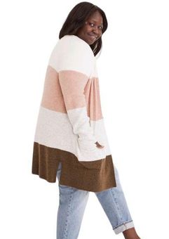 Madewell kent colorblock sales long cardigan