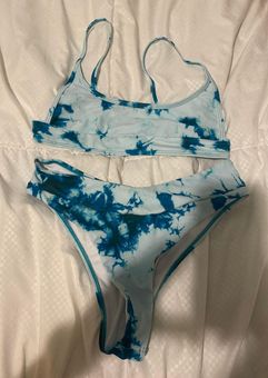 Blue tie dye bikini shein 2025