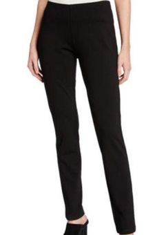 Buy the Eileen Fisher black ponte knit pull on pants women's L