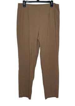 J.Jill Women's Pants Ponte Slim Leg Pleated Stretch Mid-Rise Tan Size Medium  - $20 - From Ben