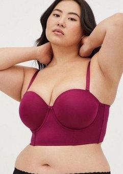 Torrid NWT Magenta Pink Push-Up Longline Strapless Bra Size 48DD - $35 New  With Tags - From Stephanie