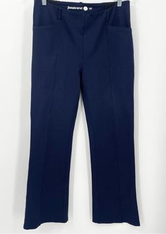 Betabrand BETABRAND Straight Leg Classic Dress Pants Blue Large Petite