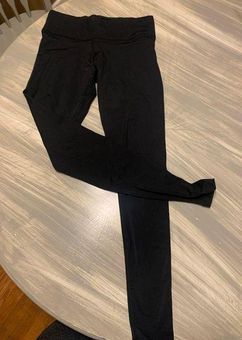 NEW Victoria's Secret PINK Fleece Lined Leggings Black Silver XS S