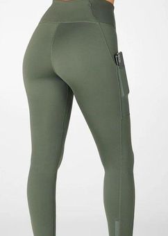 Fabletics Trinity high waisted utility leggings safari green size small