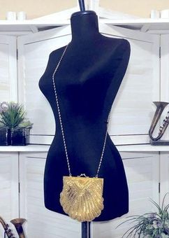 Regale golden beaded shell vintage style Hollywood Glamour crossbody bag  purse - $30 - From Maria