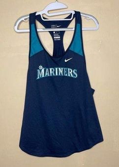 Nike The Tee Women's Seattle Mariners Athletic Fit Tank Top Dri-fit Navy  Aqua L Size L - $26 - From Susan