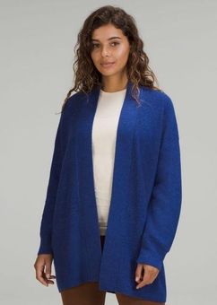Lululemon Heathered Blue Gratitude Wrap Sweatshirt Jacket Women's Size 6