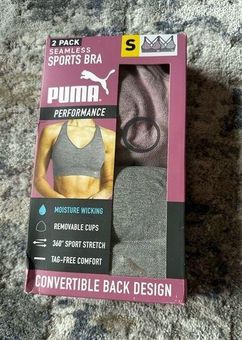 Puma 2 Pack Performance Seamless Sports Bra Small - $23 - From Kayla