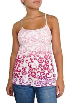 Aeropostale Y2k Pink Swirly Floral Cami Tank Top Medium - $20 - From Four