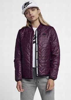 nike quilted bomber jacket