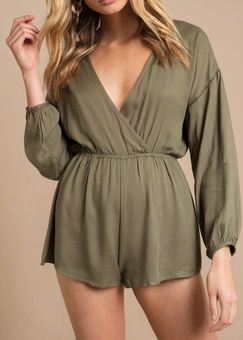 olive green romper