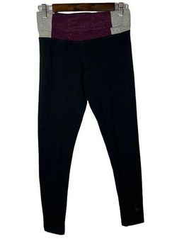 Victoria's Secret LOVE PINK Yoga Pants Foldover Burgundy Waistband