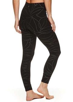 Gaiam Om High Rise Shine 7/8 Leggings Cora Black Pattern Leggings Small NWT  - $31 New With Tags - From Four