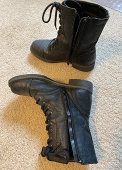 kohls black combat boots