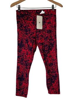 Fabletics Purelux Women's Cropped Leggings Mid Rise Red Printed Size S NEW  - $25 New With Tags - From Raynika