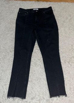 Black Split Hem Jeans