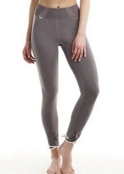 Lole Women's leggings Grey White Ankle Strap size Large Pull On Mesh High  Waist - $28 - From Plush