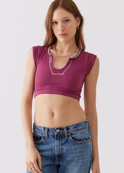 Out From Under Go For Gold Seamless Cropped Top