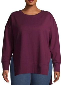 Terra Sky Women Size 3X Plus Plum Sweatshirt Cozy Oversized