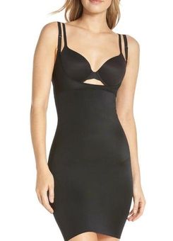 SPANX, Intimates & Sleepwear, Spanx Black Open Bust Full Slip Smart Grip  Tummy Control Adjustable Straps Sz Xs