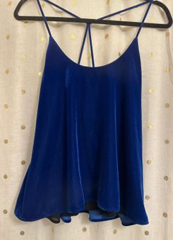 ZARA NWT - Small Velvet Camisole - Ink Blue - $30 New With Tags