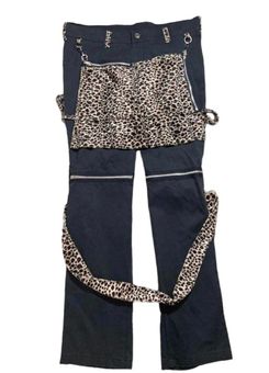 Dog Pile Vintage 1990 Animal Print Pants Black Size L - $200