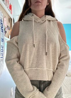 shoulderless hoodie