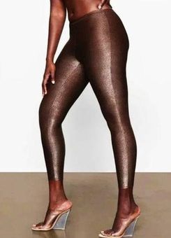 SKIMS Shimmer Leggings Cocoa Shiny Sparkly Glittery Shimmery Brown