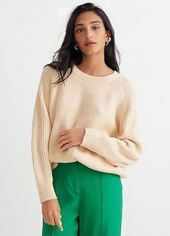 J.Crew + Ribbed Cashmere Oversized Crewneck Sweater