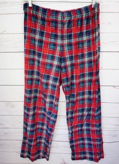 Secret Treasures Pajama Pants Womens Size XL Soft Fuzzy Red Plaid Lounge PJ  - $9 - From Cute