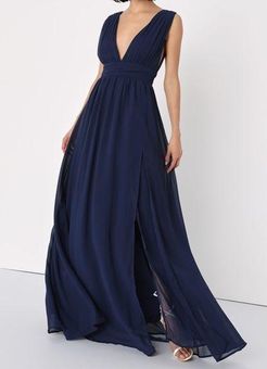 Heavenly hues navy blue clearance maxi dress