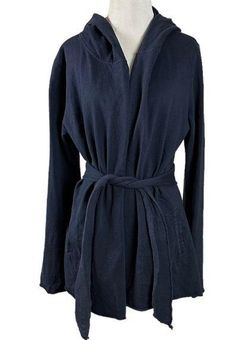 Lucky Brand Vintage Y2K Sweatshirt Hoodie Cardigan Kimono Navy Blue Large -  $44 - From Gina