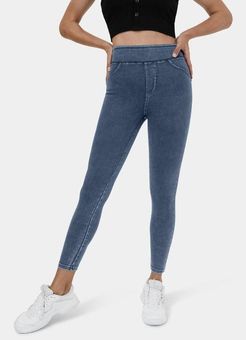 Halara Magic™ High Waisted Stretchy Knit Denim Leggings Blue - $28 (30% Off  Retail) New With Tags - From brooke