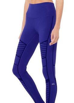 Alo Yoga Flocked High Waist Moto Legging Size M - $59 - From Lizanne