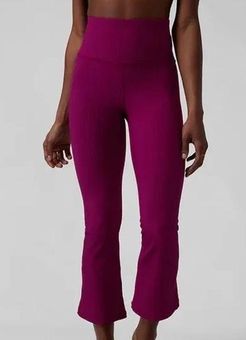 Athleta Elation Rib Crop Flare in Fuscia Size XL - $41 - From Katie