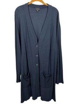 J.Jill Wearever Collection Blue Cardigan