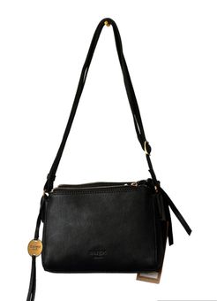 Margot Black Leather Adjustable Women's Crossbody Purse