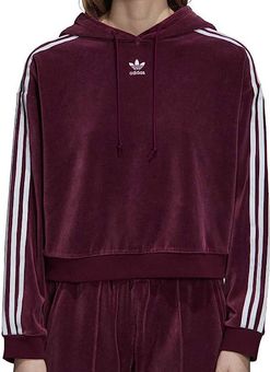 Adidas cropped hoodie outlet velvet